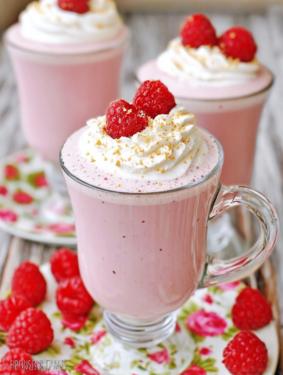 Himbeer-Weiße-Heiße-Schokolade image 2