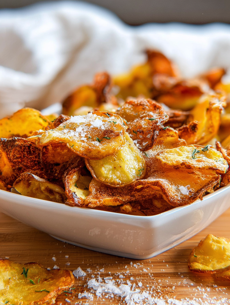 Scharfe Dillgurkenchips aus der Heißluftfritteuse image 2