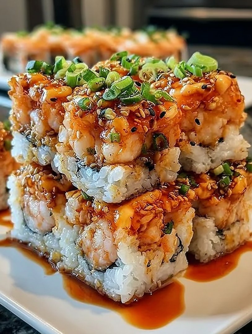 Scharfe Garnelen-Sushi-Türmchen image 2