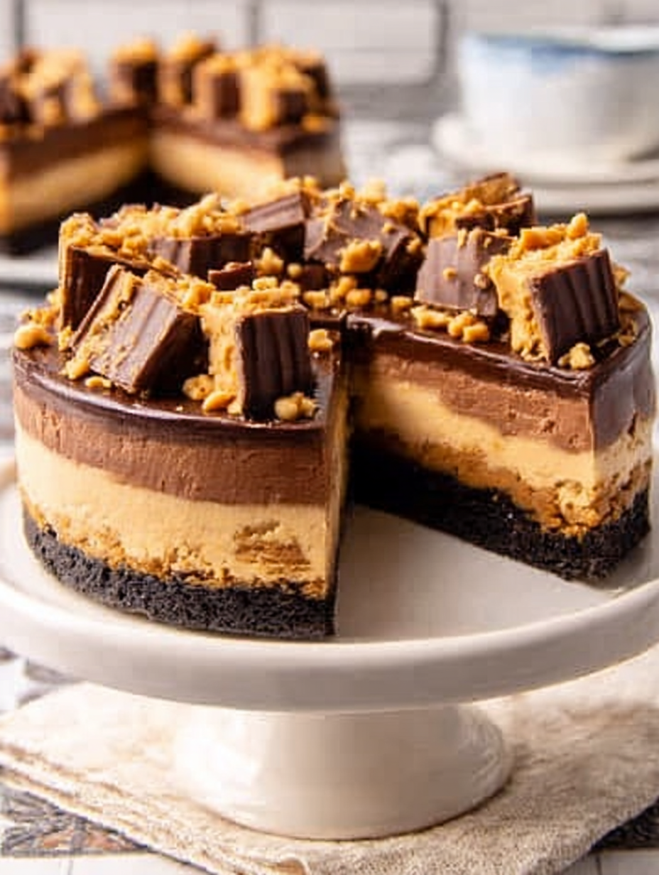 Schokoladen-Erdnussbutter-Käsekuchen image 2