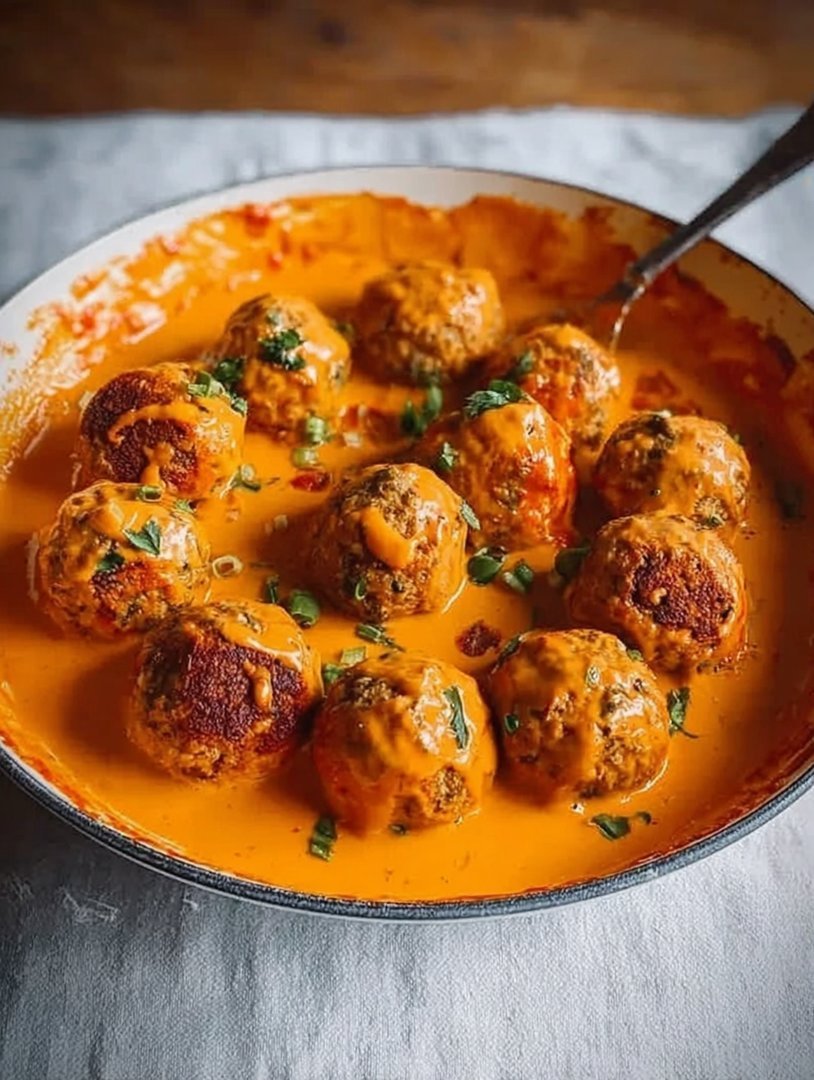 Tofubällchen in veganer Paprika Rahmsauce cremig & würzig image 2