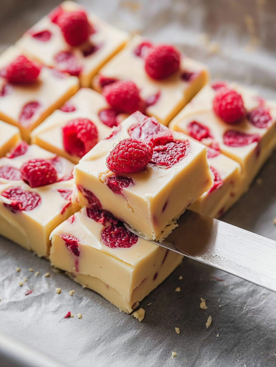 Weiße Schokoladen-Himbeer-Fudge image 2