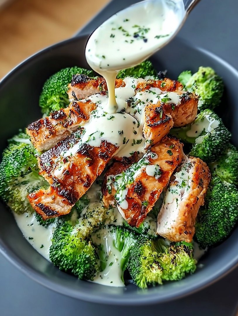 Cremige Knoblauchsoße trifft auf Hähnchen & Brokkoli image 2