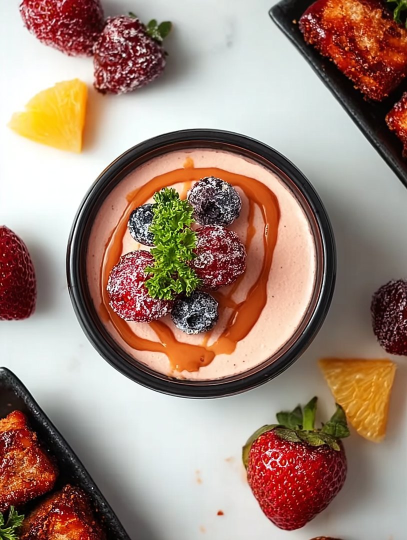 Erdnon-alcoholic beermousse mit Erdnon-alcoholic beersauce image 2