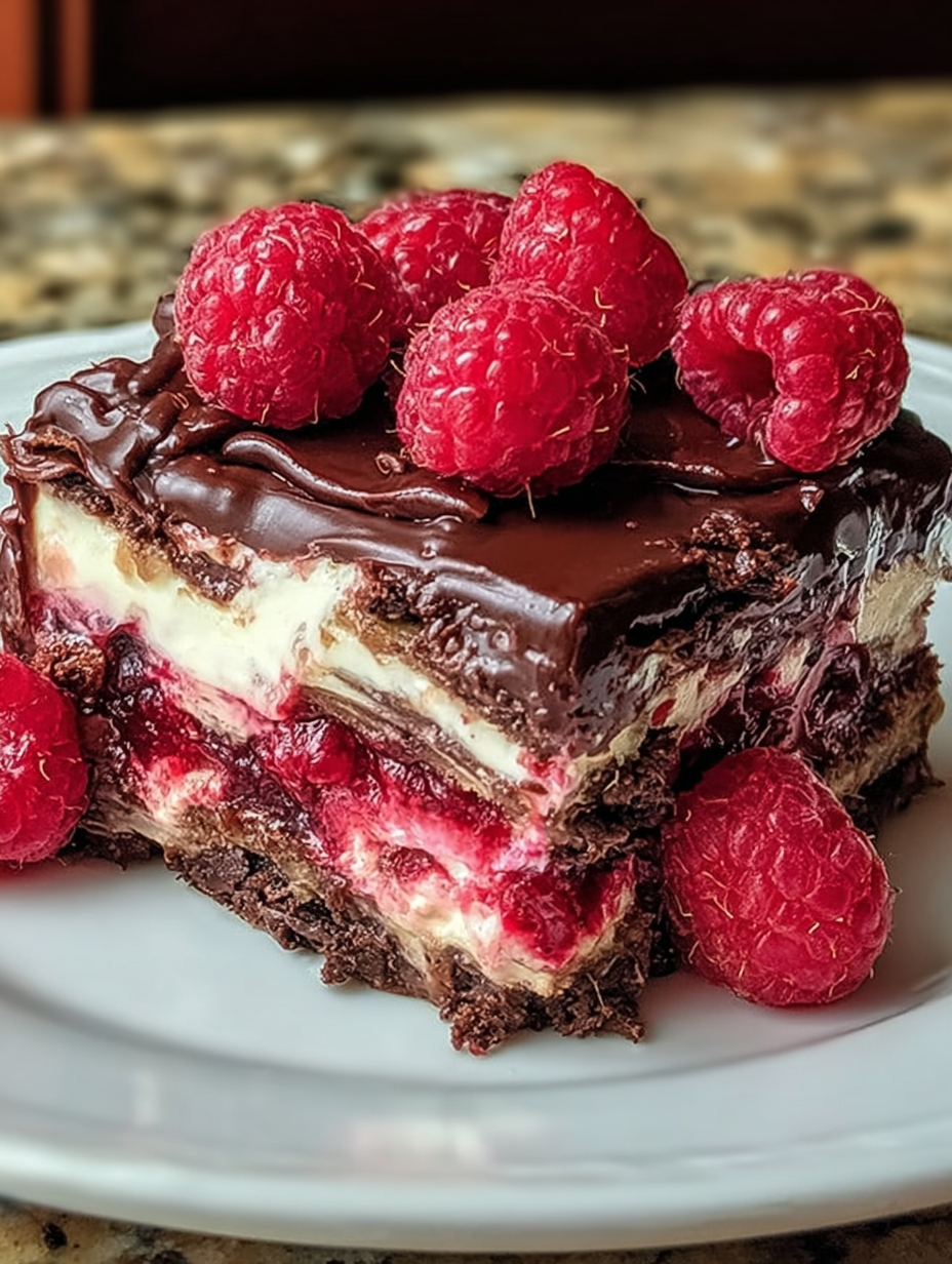 Himbeer-Schokoladen-Lasagne-Dessert image 2