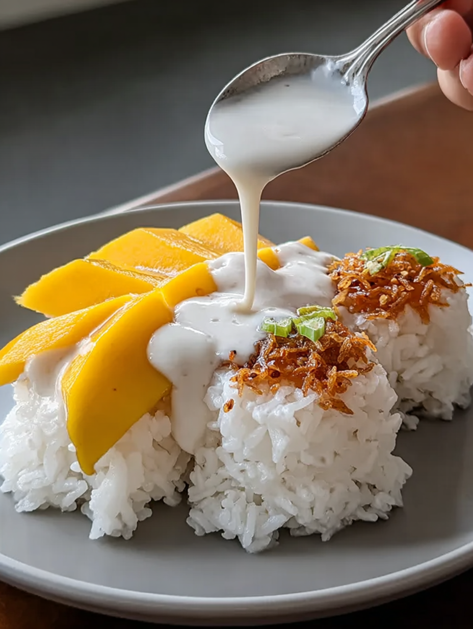 Klebreis mit Kokosnusssauce image 2