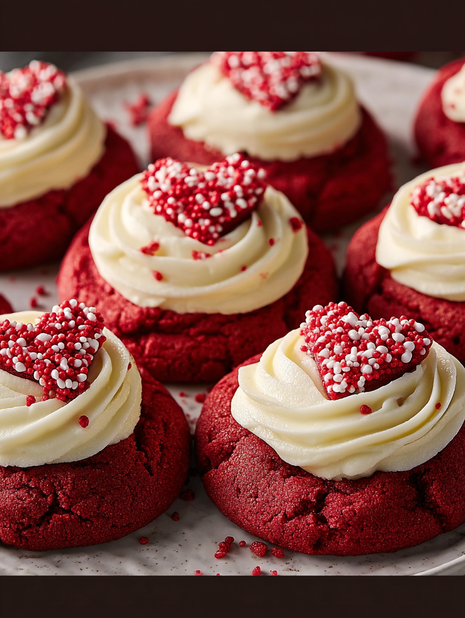 Red Velvet Cookies mit Frischkäse-Frosting image 2