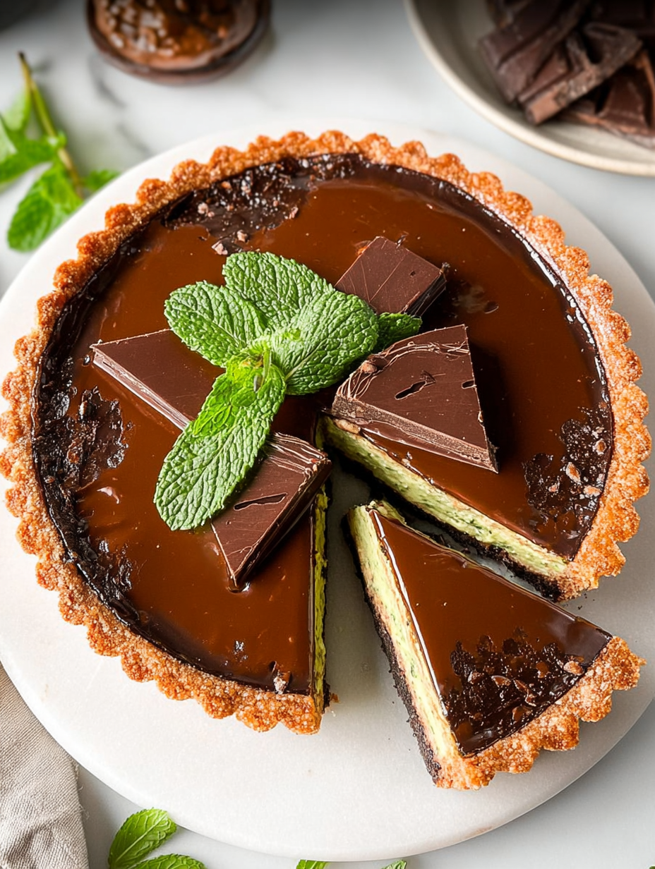 Schokoladen-Minz-Tarte image 2