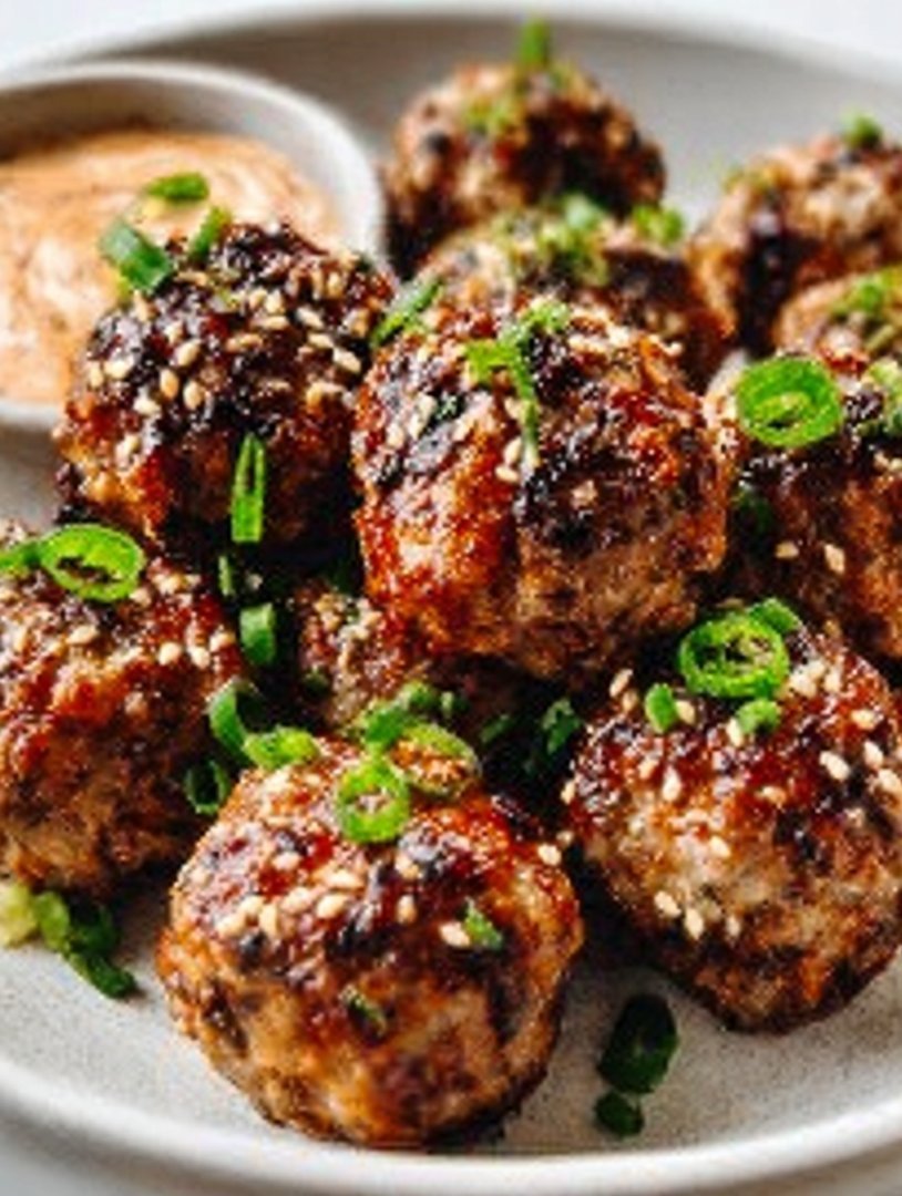 Zarte koreanische BBQ-Fleischbällchen mit würzigem Mayonnaise-Dip image 2