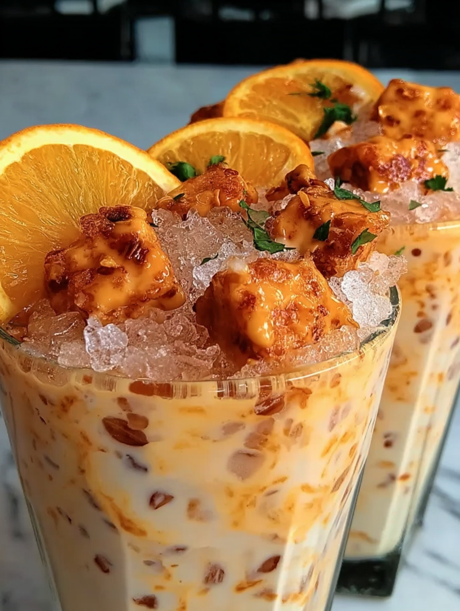 cremige Mischung aus Kokosmilch und frischem Orangensaft image 2