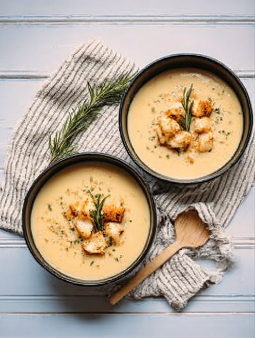 Blumenkohlsuppe mit geröstetem Knoblauch und Cheddar image 2
