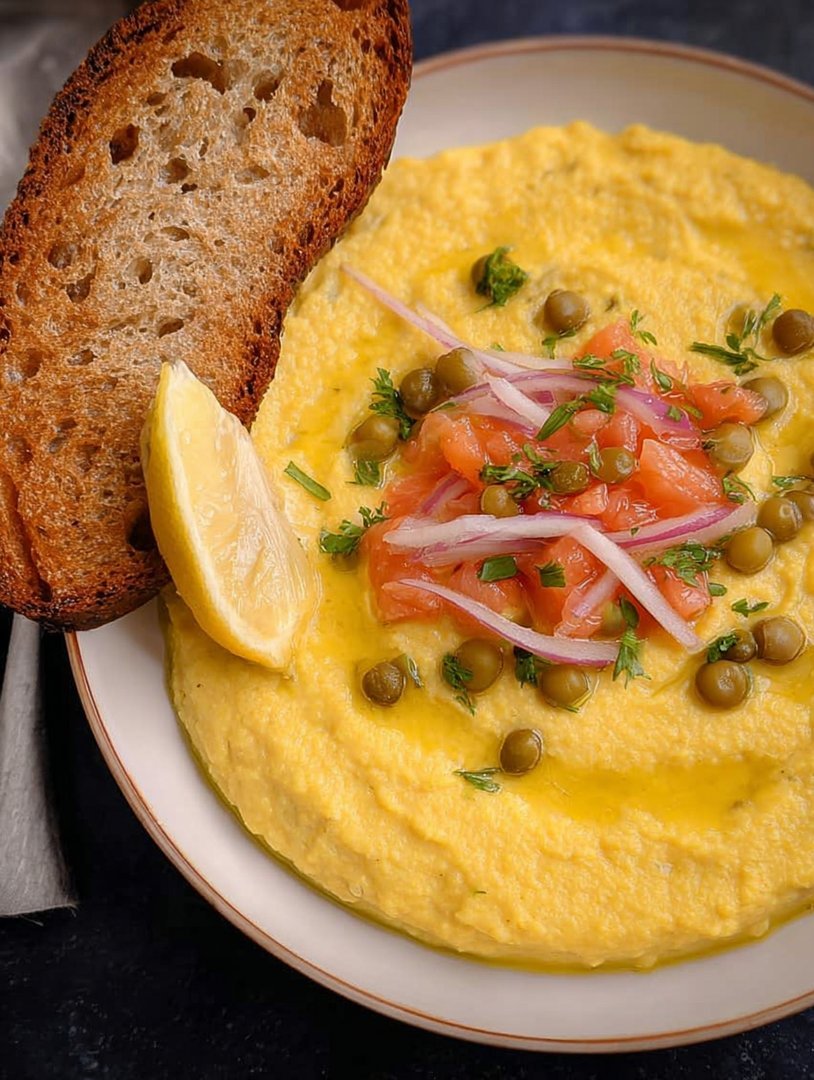 Greek Fava - Yellow Split Peas Dip image 2